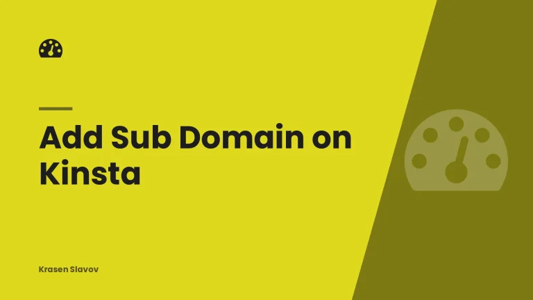 Add Sub Domain on Kinsta