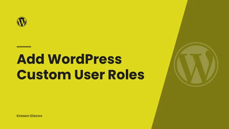Add WordPress Custom User Roles