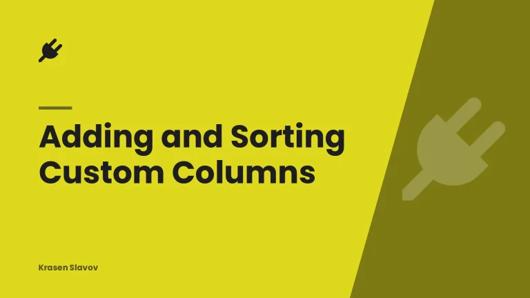 Adding and Sorting Custom Columns
