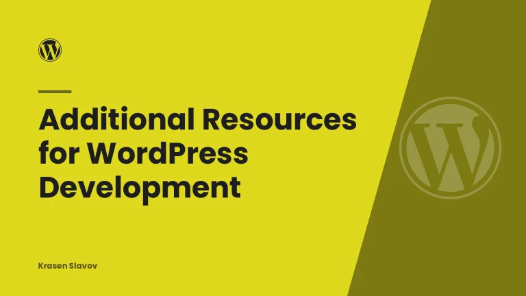 Additional Resources for WordPress Development