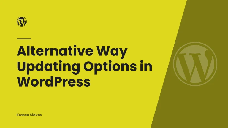 Alternative Way Updating Options in WordPress