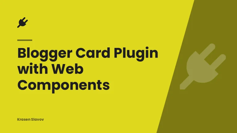 Blogger Card Plugin with Web Components