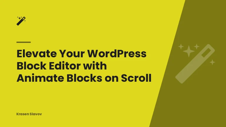 Elevate Your WordPress Block Editor with Animate Blocks on Scroll