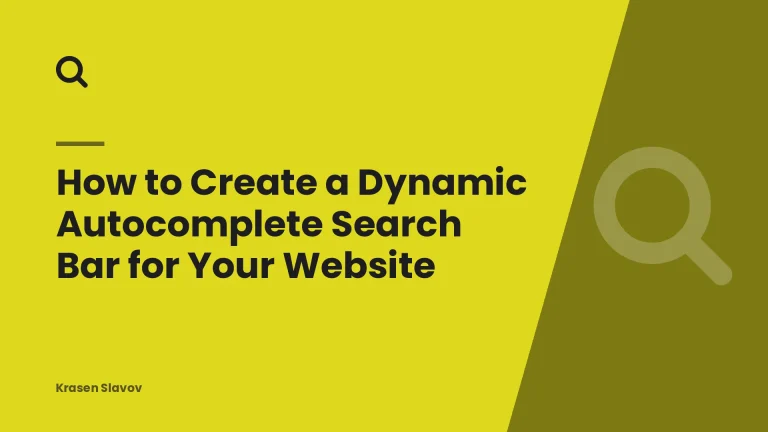 How to Create a Dynamic Autocomplete Search Bar for Your Website