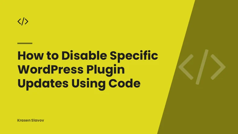 How to Disable Specific WordPress Plugin Updates Using Code