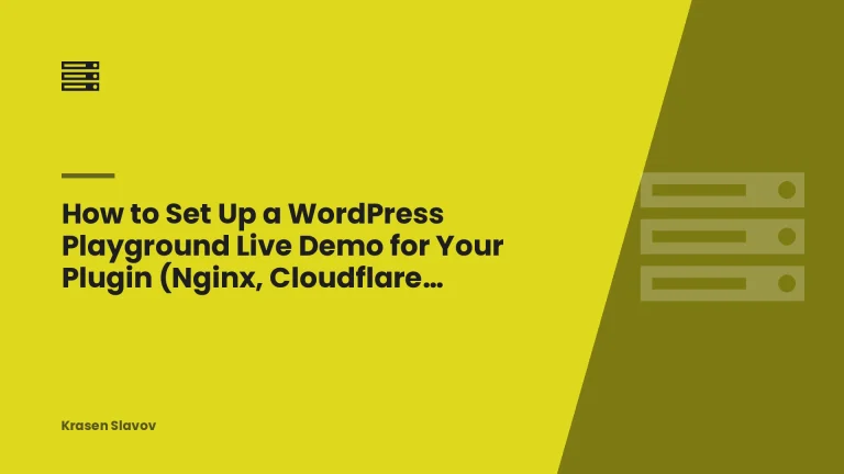How to Set Up a WordPress Playground Live Demo for Your Plugin (Nginx, Cloudflare, .htaccess)