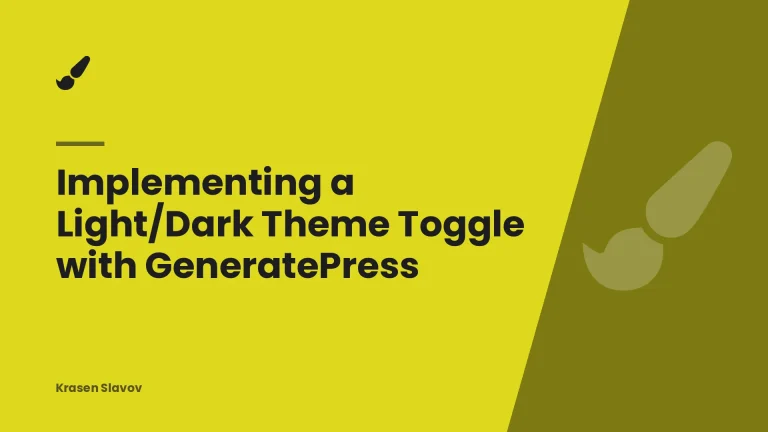 Implementing a Light/Dark Theme Toggle with GeneratePress
