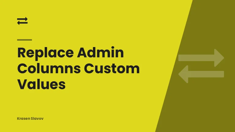 Replace Admin Columns Custom Values