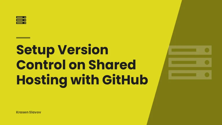 Setup Version Control on Shared Hosting with GitHub