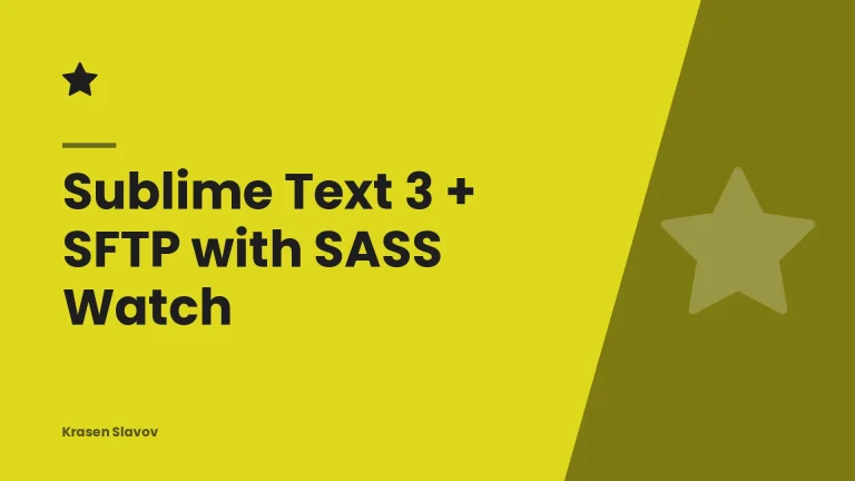 Sublime Text 3 + SFTP with SASS Watch