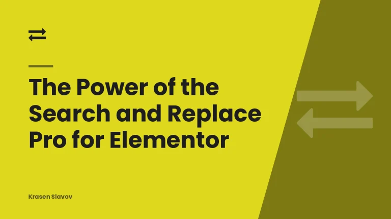 The Power of the Search and Replace Pro for Elementor