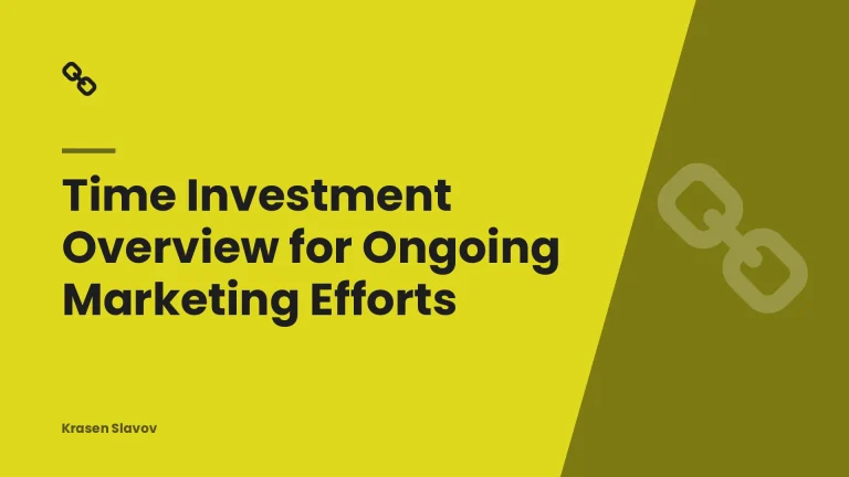 Time Investment Overview for Ongoing Marketing Efforts