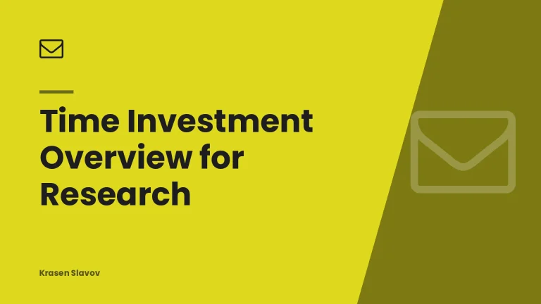 Time Investment Overview for Research