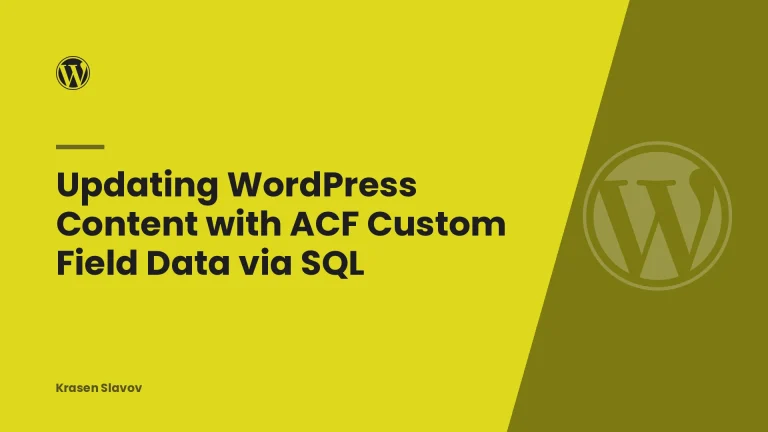 Updating WordPress Content with ACF Custom Field Data via SQL
