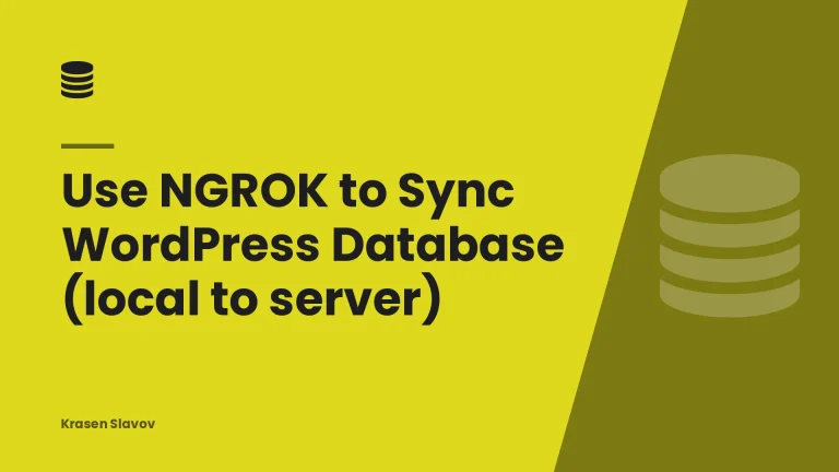 Use NGROK to Sync WordPress Database (local to server)